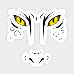 Yellow Dragon Eyes Shirt Sticker